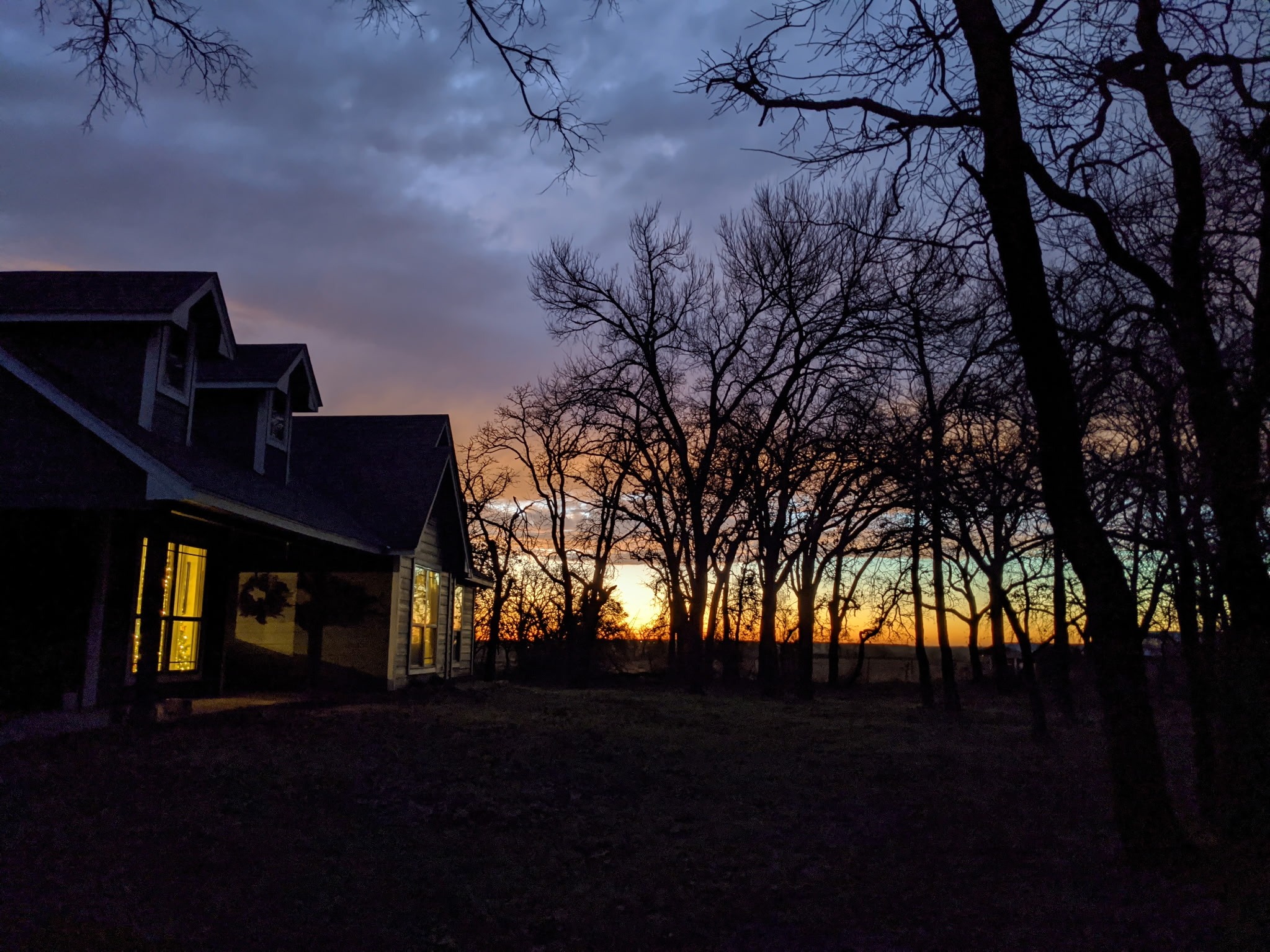 Winter Sunset at 3207 FM 2048